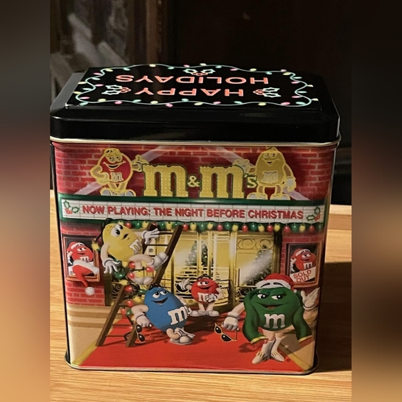 Vintage M&M happy holidays 1998 tin - Picture 1 of 9